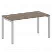 Metal System Quattro Стол письменный на П-образном м/к 50БП.СП-3 Вяз Благородный/Металл Серый 1400*7