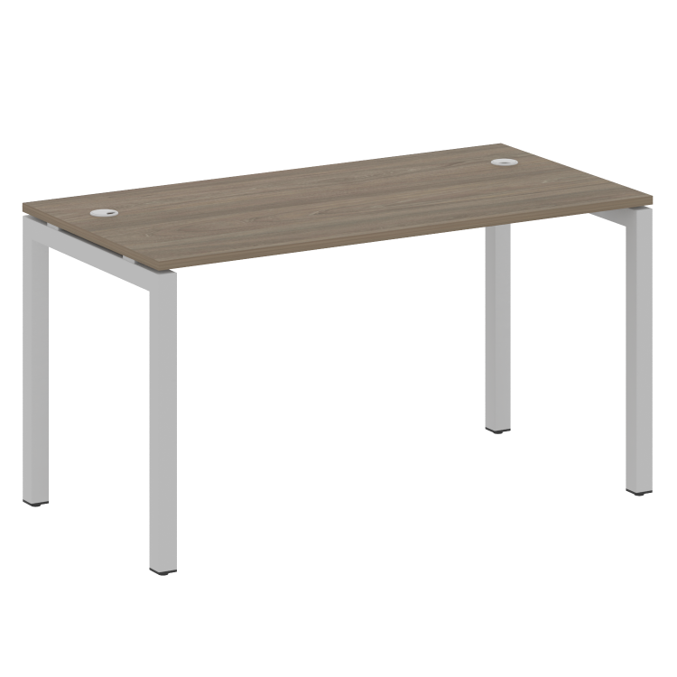 Metal System Quattro Стол письменный на П-образном м/к 50БП.СП-3 Вяз Благородный/Металл Серый 1400*7