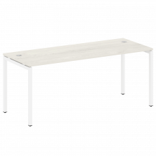 Metal System Quattro Стол письменный на П-образном м/к 40БП.СП-5 Дуб Наварра/Металл Белый 1800*720*7