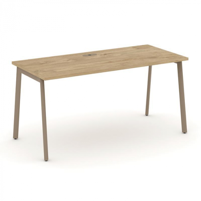 Estetica Стол рабочий ES.SP-4-LP Тиквуд Светлый/Металл Латте 1580*730*750