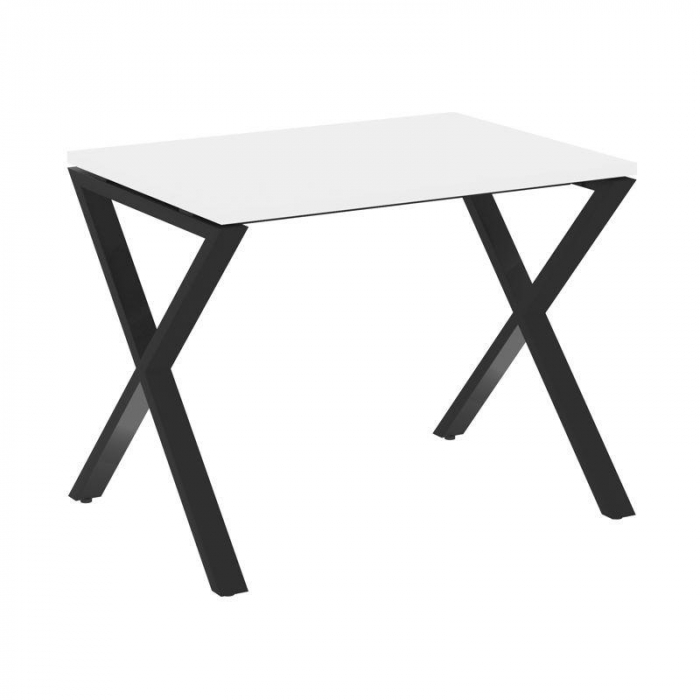 Loft Стол рабочий VR.L-SRX-1.7 Белый Бриллиант/Металл Черный 980*720*750