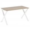 Loft Стол рабочий VR.L-SRX-3.7 Дуб Аттик/Металл Белый 1380*720*750