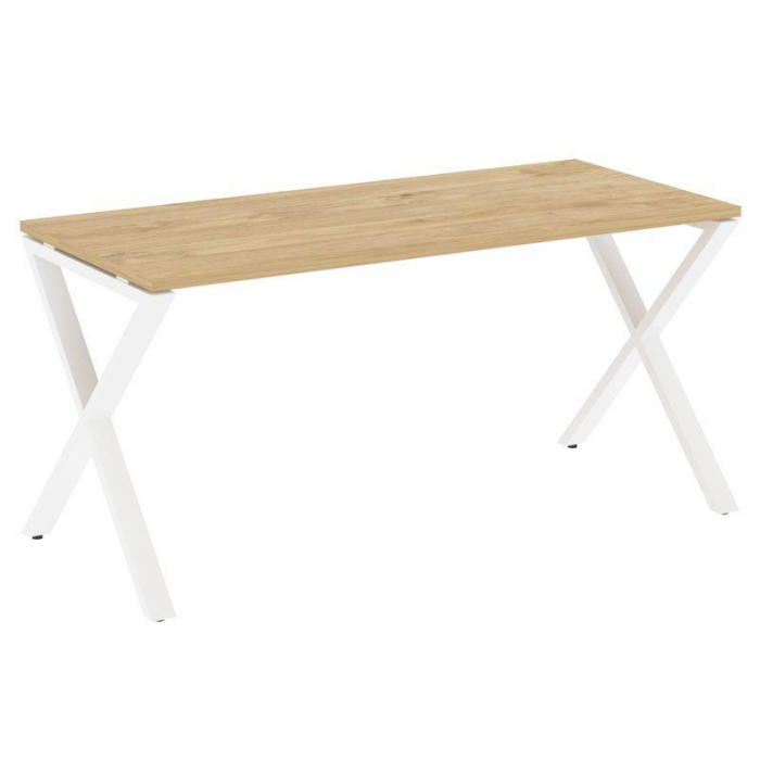 Loft Стол рабочий VR.L-SRX-4.7 Тиквуд Светлый/Металл Белый 1580*720*750