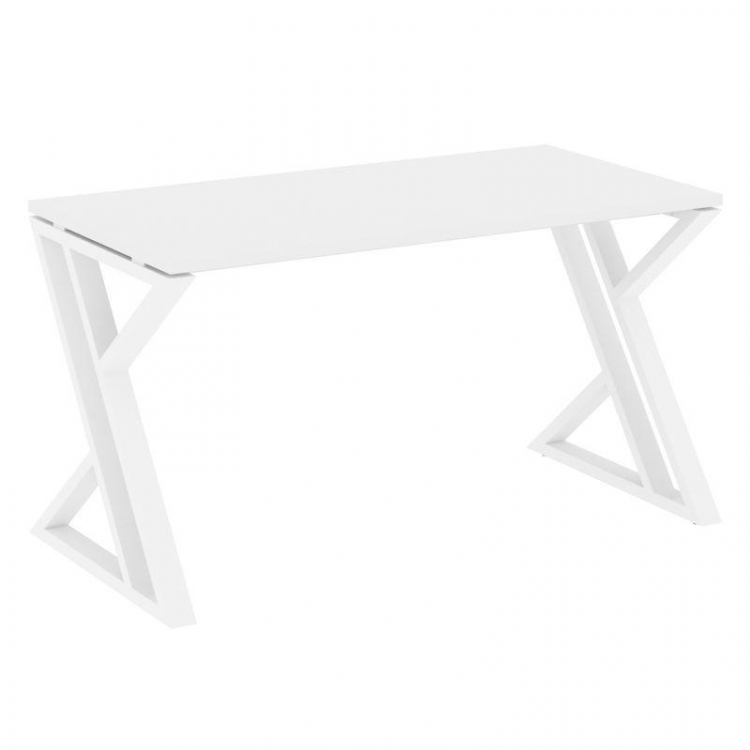 Loft Стол рабочий VR.L-SRZ-3.7 Белый Бриллиант/Металл Белый 1380*720*750