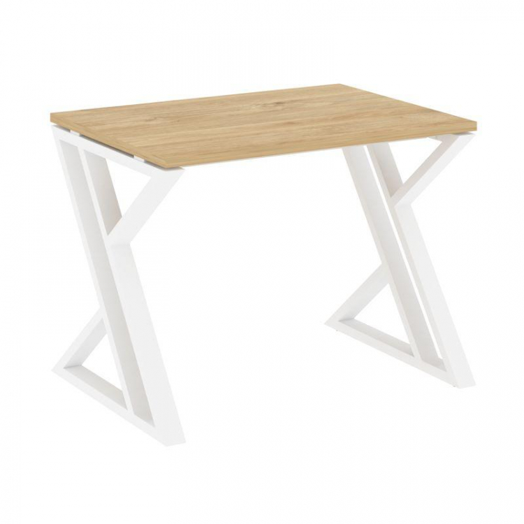 Лофт Стол рабочий VR.L-SRZ-1.7 Тиквуд Светлый/Металл Белый 980*720*750