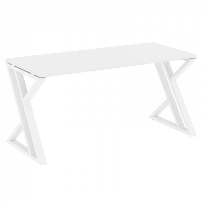 Loft Стол рабочий VR.L-SRZ-4.7 Белый Бриллиант/Металл Белый 1580*720*750