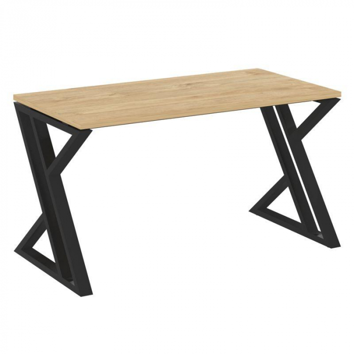 Loft Стол рабочий VR.L-SRZ-3.7 Тиквуд Светлый/Металл Черный 1380*720*750