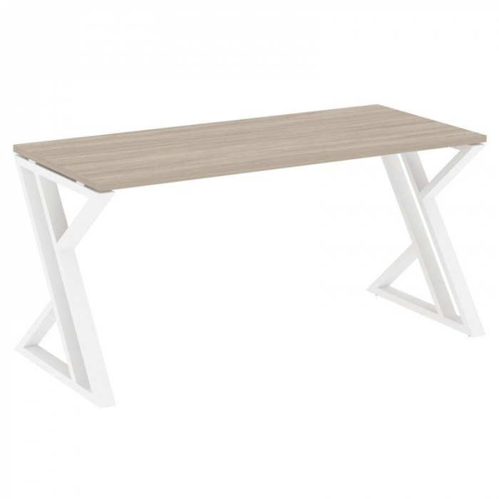 Loft Стол рабочий VR.L-SRZ-4.7 Дуб Аттик/Металл Белый 1580*720*750