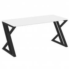 Loft Стол рабочий VR.L-SRZ-4.7 Белый Бриллиант/Металл Черный 1580*720*750