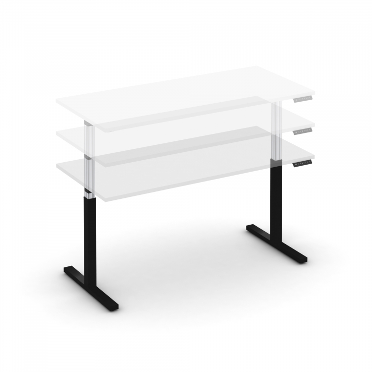 Move up Стол электроподъемный MV.SE-4.7 Белый Бриллиант/Металл Черный 1580*720*720-1190