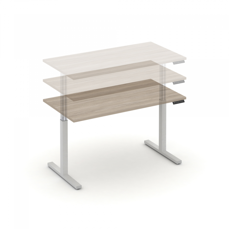 Move up Стол электроподъемный MV.SE-3.7 Дуб Аттик/Металл Белый 1380*720*720-1190
