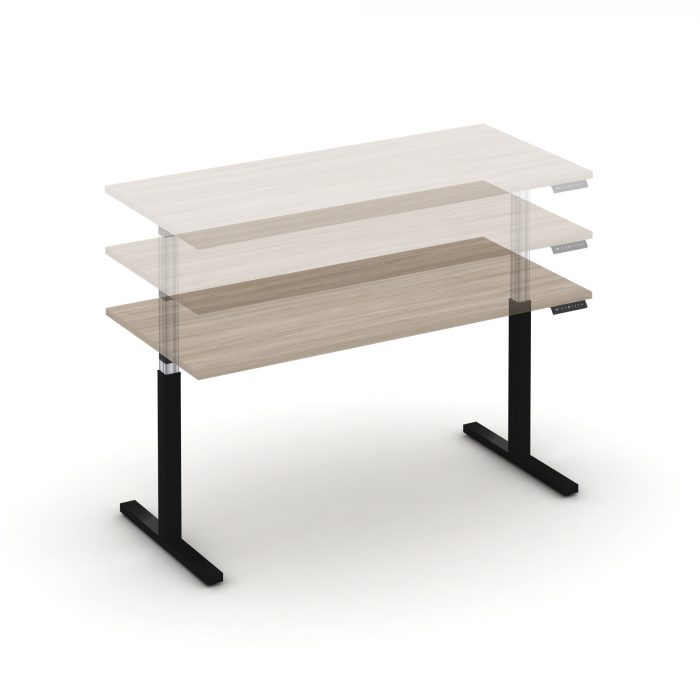 Мув Ап Стол электроподъемный MV.SE-4.7 Дуб Аттик/Металл Черный 1580*720*720-1190