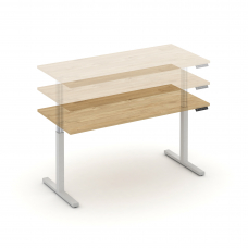 Move up Стол электроподъемный MV.SE-4.7 Тиквуд Светлый/Металл Белый 1580*720*720-1190