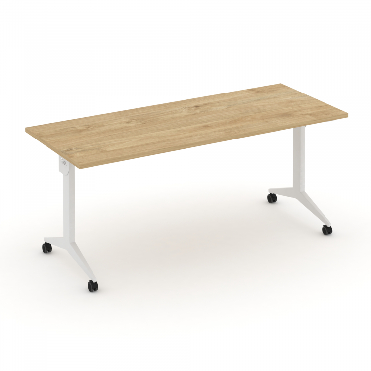 X-Pull Стол складной мобильный X.M-5.7 Тиквуд Светлый/Металл Белый 1780*720*753