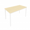 Slim Стол письменный на металлокаркасе С.СП-5 Клен/Металл Белый 1380*720*750
