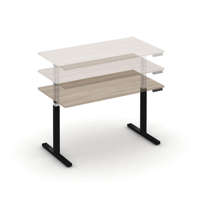 Move up Стол электроподъемный MV.SE-3.7 Дуб Аттик/Металл Черный 1380*720*720-1190