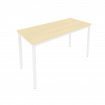 Slim Стол письменный на металлокаркасе С.СП-5.1 Клен/Металл Белый 1380*600*750