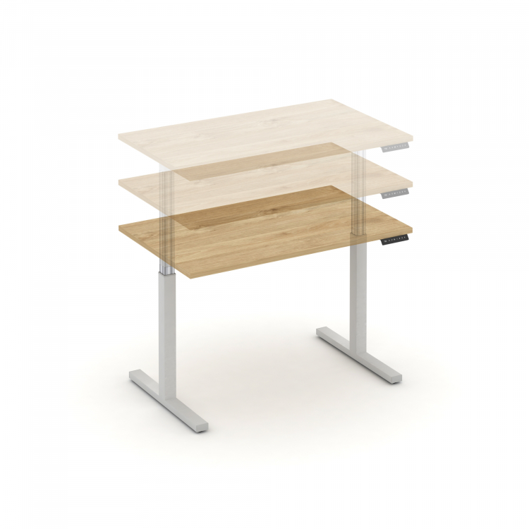 Move up Стол электроподъемный MV.SE-2.7 Тиквуд Светлый/Металл Белый 1180*720*720-1190