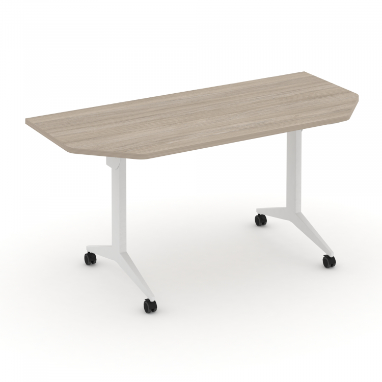 X-Pull Стол складной мобильный X.M-7.T2 Дуб Аттик/Металл Белый 1580*720*753