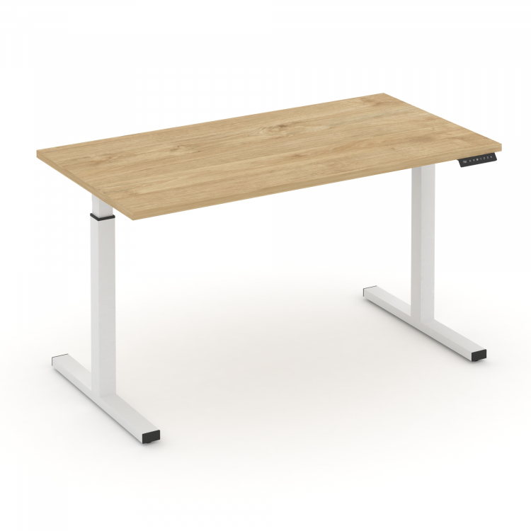 Move up Стол электроподъемный MV.SE-3.7 Тиквуд Светлый/Металл Белый 1380*720*720-1190