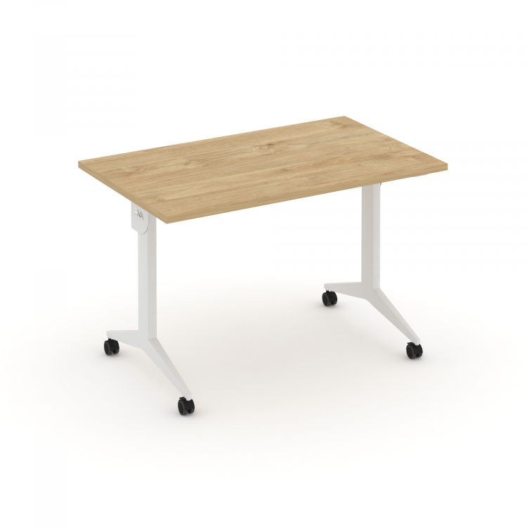 X-Pull Стол складной мобильный X.M-2.7 Тиквуд Светлый/Металл Белый 1180*720*753