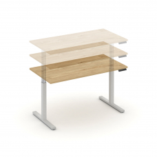 Move up Стол электроподъемный MV.SE-3.7 Тиквуд Светлый/Металл Белый 1380*720*720-1190