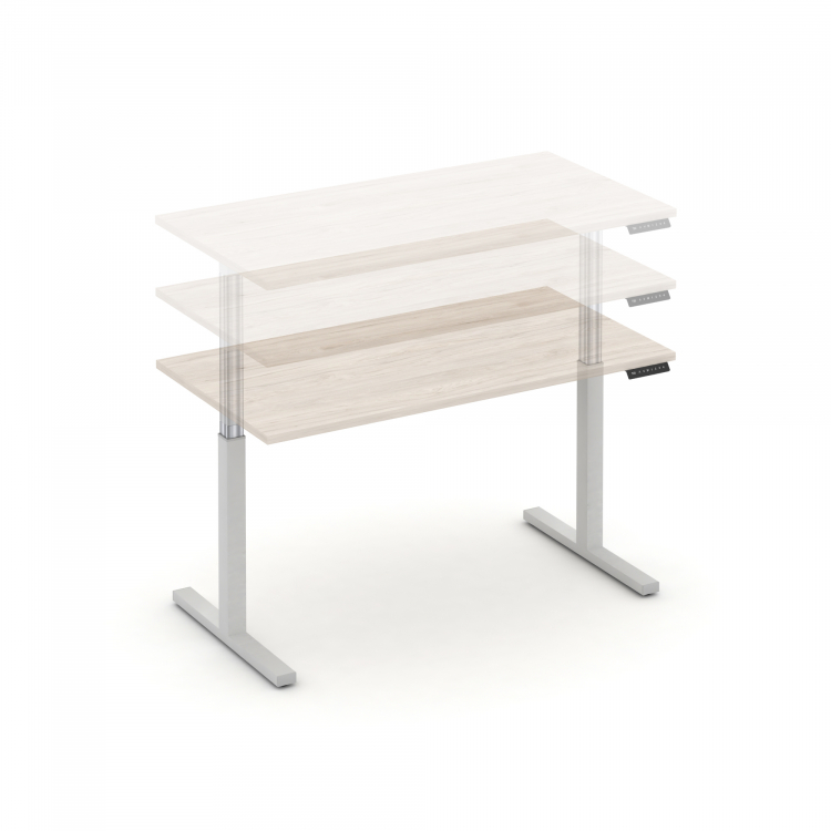 Move up Стол электроподъемный MV.SE-3.7 Денвер Светлый/Металл Белый 1380*720*720-1190