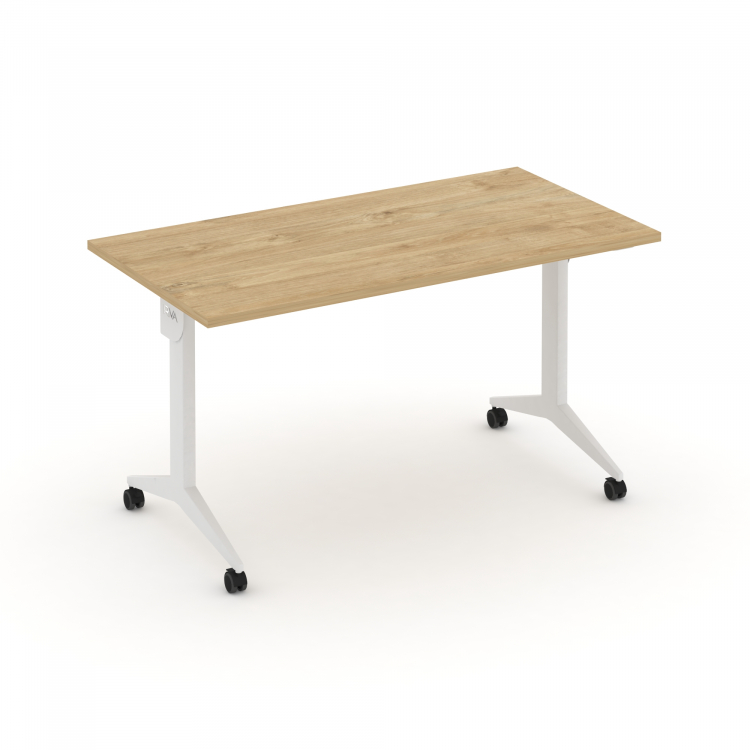 X-Pull Стол складной мобильный X.M-3.7 Тиквуд Светлый/Металл Белый 1380*720*753