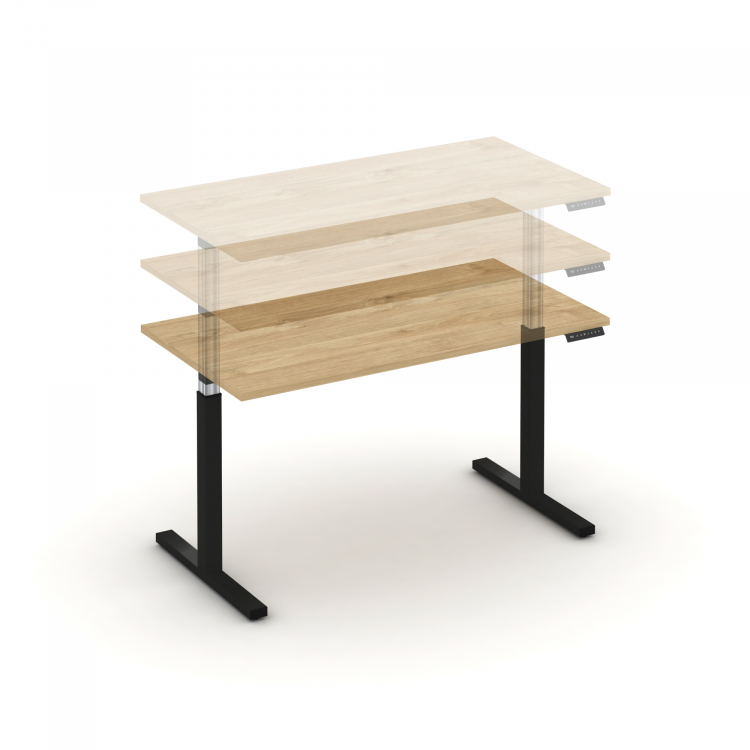 Move up Стол электроподъемный MV.SE-3.7 Тиквуд Светлый/Металл Антрацит 1380*720*720-1190