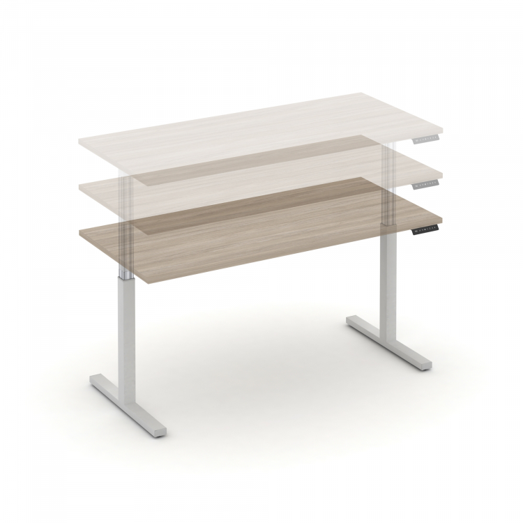 Move up Стол электроподъемный MV.SE-4.7 Дуб Аттик/Металл Белый 1580*720*720-1190