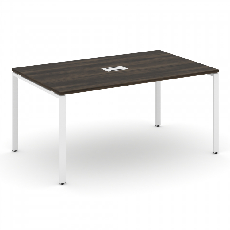 Concept Стол переговорный (1 столешница) CN.PRG-014 Дуб Мали/Металл Белый 1580*980*750