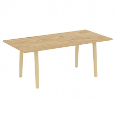 Onix Wood Direct Стол переговорный OW.PRG-19 Тиквуд Светлый/Дуб Светлый/Металл Белый 1980*980*750