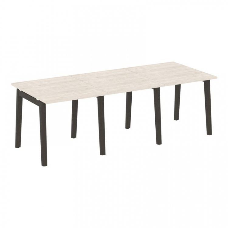 Onix Wood Стол переговорный (3 столешницы) OW.PRG-3.0 Денвер Светлый/Дуб Темный/Металл Антрацит 2340