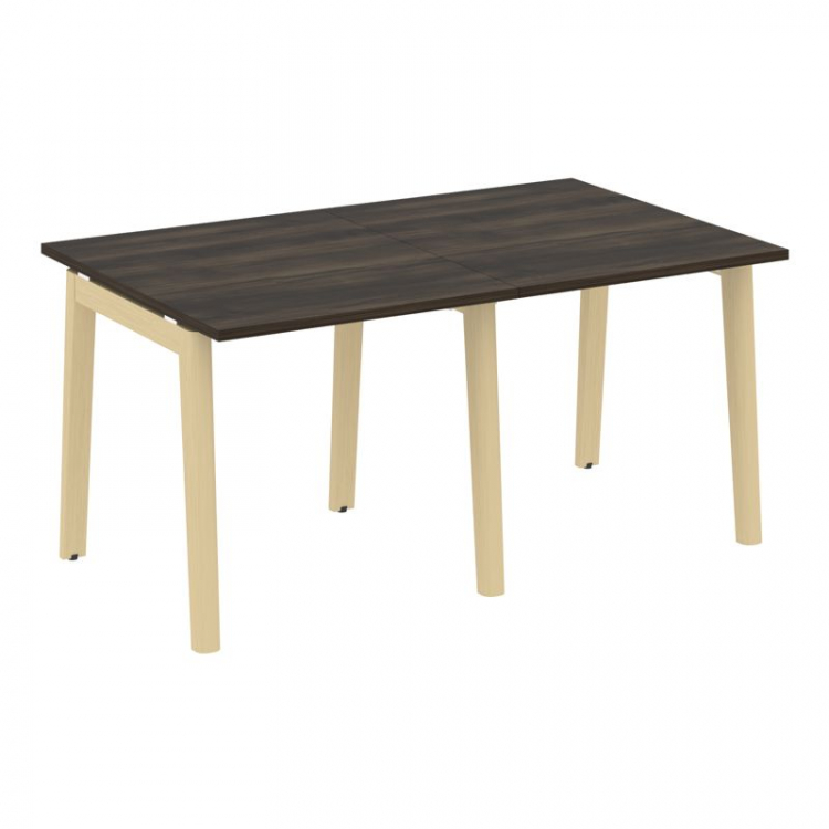 Onix Wood Стол переговорный (2 столешницы) OW.PRG-2.0 Дуб Мали/Дуб Светлый/Металл Белый 1560*980*750