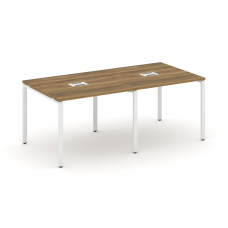 Concept Стол переговорный (2 столешницы) CN.PRG-021 Сандал Янтарный/Металл Белый 1960*980*750