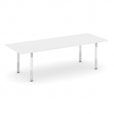 Style Project Direct Lux Стол переговорный M-SN-6P.SPRG-258.3 Белый/Нержавеющая Сталь/Хром 2580*980*