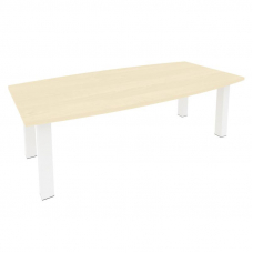 First Стол переговорный KPRG-1 Клен/Металл Белый 2400*1200*750