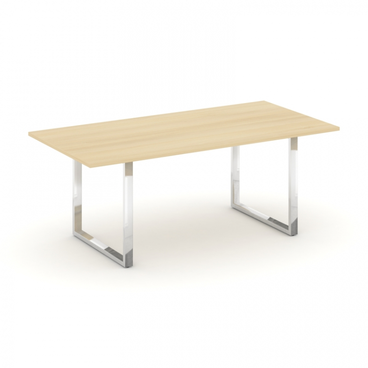 Style Project Direct Lux Стол переговорный M-SN-6O.SPRG-198.3 Акация Лорка/Нержавеющая Сталь/Хром 19