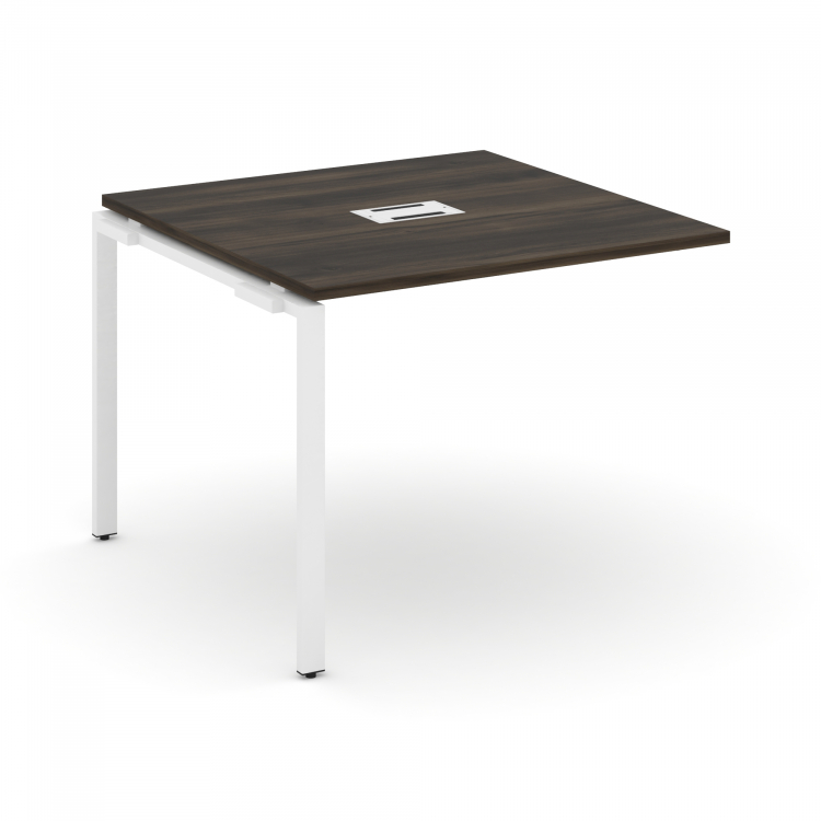 Concept Проходной наборный элемент переговорного стола CN.NPRG-011 Дуб Мали/Металл Белый 980*980*750