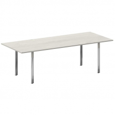 Metal System Direct Стол перег. П-обр. м/к БП.ПРГ-240 Дуб Наварра/Нержавеющая Сталь 2400*1000*750