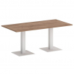 First Стол прямоугольный KSPRG-4 Дуб Табак/Металл Белый 1800*900*750