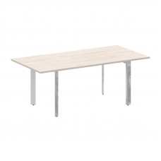 Onix Direct Lux Стол переговорный П-обр. м/к M-O.MP-PRG-19 Денвер Светлый/Нержавеющая Сталь/Хром 198