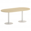 Yalta Стол овальный LT.SPRG-3 Акация Лорка/Металл Белый 1800*900*750