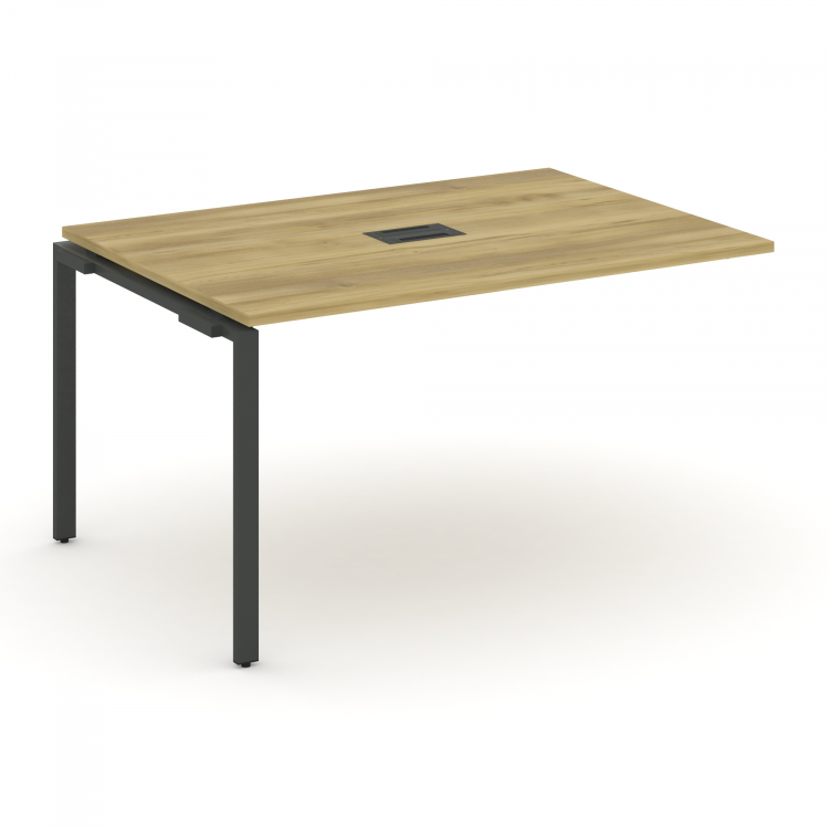 Concept Проходной наборный элемент переговорного стола CN.NPRG-013 Дуб Винченцо/Металл Антрацит 1380