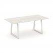 Style Project Direct Стол переговорный SN-6T1.SPRG-198.3 Дуб Наварра/Металл Белый 1980*980*750
