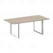 Onix Direct Lux Стол переговорный О-обр. м/к M-O.MO-PRG-19 Дуб Аттик/Нержавеющая Сталь/Хром 1980*980
