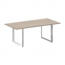 Onix Direct Lux Стол переговорный О-обр. м/к M-O.MO-PRG-19 Дуб Аттик/Нержавеющая Сталь/Хром 1980*980