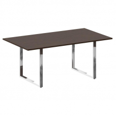 Metal System Direct Стол перег. О-обр. м/к БО.ПРГ-180 Венге Цаво/Нержавеющая Сталь 1800*1000*750