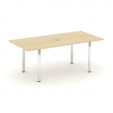 Style Project Direct Lux Стол переговорный M-SN-6P.SPRG-198 Акация Лорка/Нержавеющая Сталь/Хром 1980