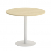 First Стол круглый KSPRG-1 Клен/Металл Белый 900*900*750